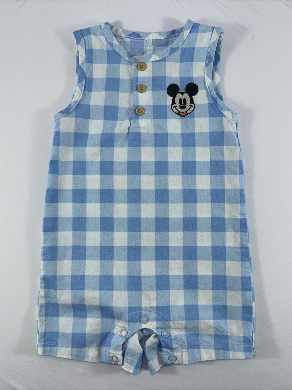 Disney Junior 18M Embroidered Mickey Mouse Toddler Boy’s Sleeveless Romper